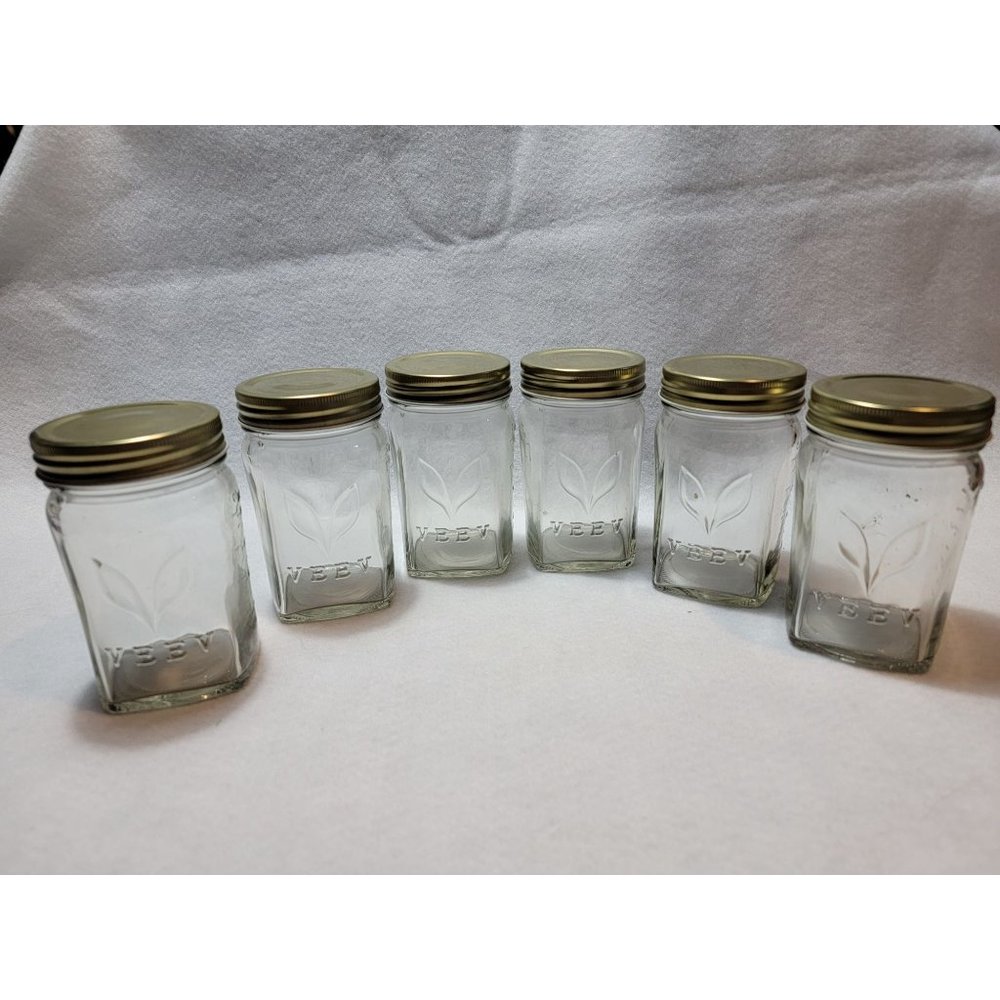 6 Count Veev Brand Mason Jars